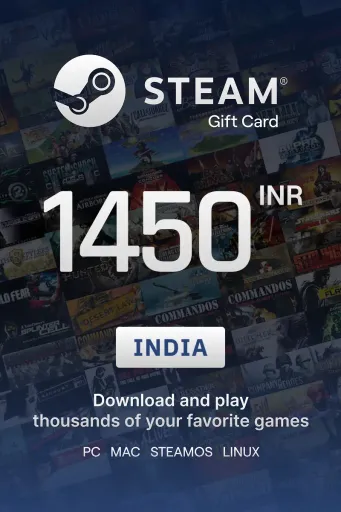 Steam Wallet 1450 INR Gift Card (India) - Digital Key