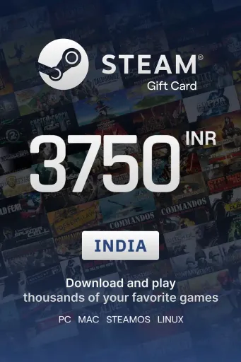 Steam Wallet 3750 INR Gift Card (India) - Digital Key