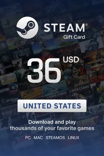 Steam Wallet 36 USD Gift Card (United States) - Digital Key