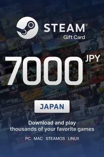 Steam Wallet 7000 JPY Gift Card (Japan) - Digital Key