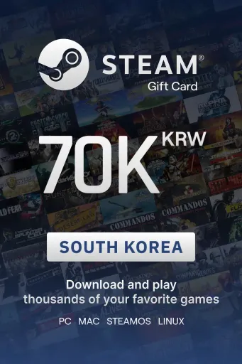 Steam Wallet 70000 KRW Gift Card (South Korea) - Digital Key