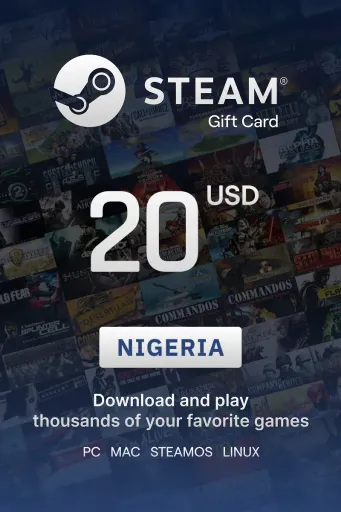 Steam Wallet 20 USD Gift Card (Nigeria) - Digital Key
