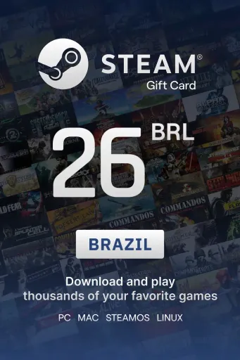 Steam Wallet 26 BRL Gift Card (Brazil) - Digital Key