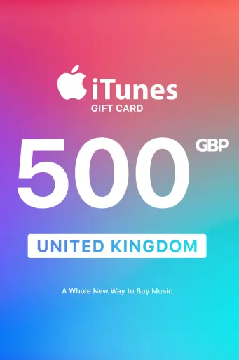 Apple iTunes 500 GBP Gift Card (United Kingdom) - Digital Key