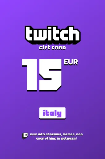 Product Image - Twitch 15 EUR Gift Card (Italy) - Digital Key
