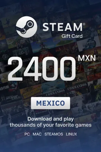 Steam Wallet 2400 MXN Gift Card (Mexico) - Digital Key