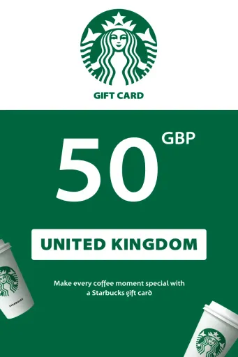 Starbucks 50 GBP Gift Card United Kingdom Digital Key