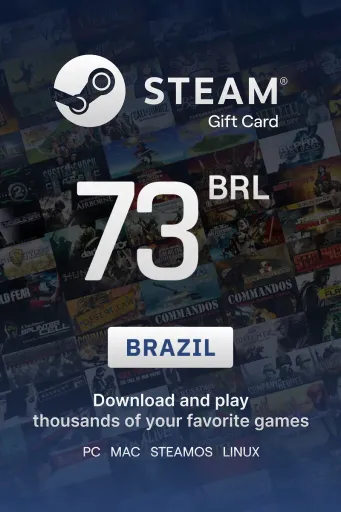 Steam Wallet 73 BRL Gift Card (Brazil) - Digital Key