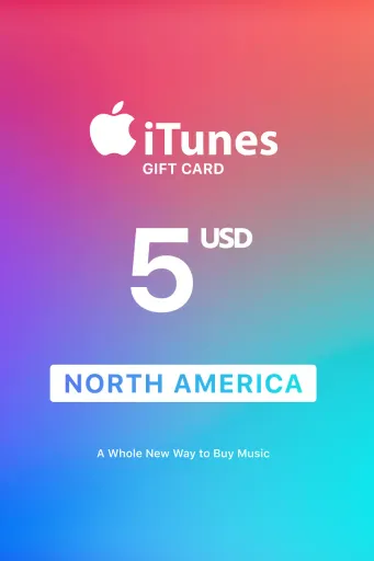Apple iTunes 5 USD Gift Card (North America) - Digital Key