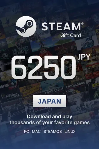 Steam Wallet 6250 JPY Gift Card (Japan) - Digital Key