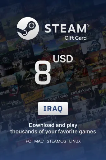 Steam Wallet 8 USD Gift card (Iraq) - Digital Key