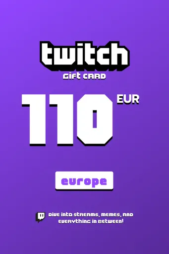 Twitch 110 EUR Gift Card (Europe) - Digital Key