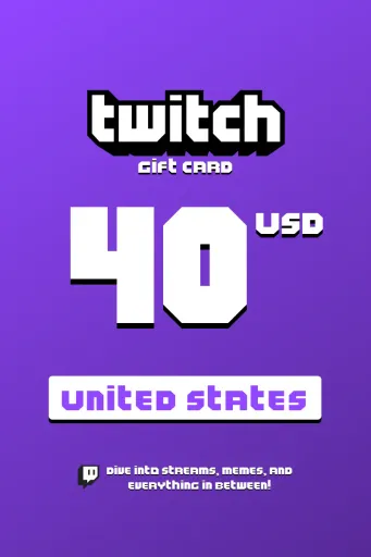 Twitch 40 USD Gift Card (United States) - Digital Key