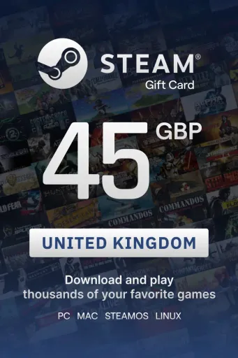 Steam Wallet 45 GBP Gift Card (United Kingdom) - Digital Key