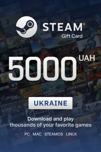 Steam Wallet 5000 UAH Gift Card (Ukraine) - Digital Key