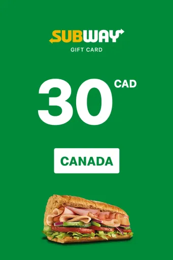 Product Image - Subway 30 CAD Gift Card (Canada) - Digital Key