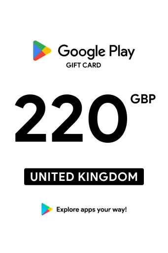 Google Play 220 GBP Gift Card (United Kingdom) - Digital Key