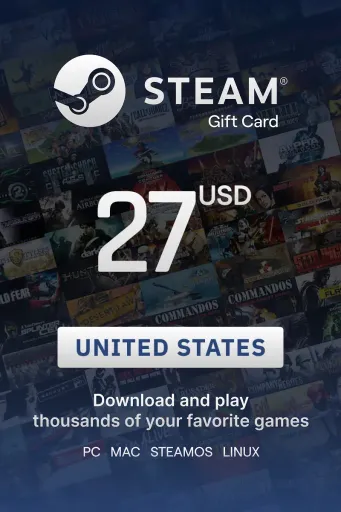 Steam Wallet 27 USD Gift Card (United States) - Digital Key