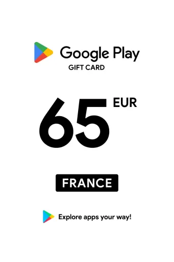 Google Play 65 EUR Gift Card (France) - Digital Key