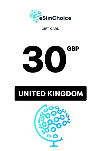 eSimChoice 30 GBP Gift Card (United Kingdom) - Digital Key