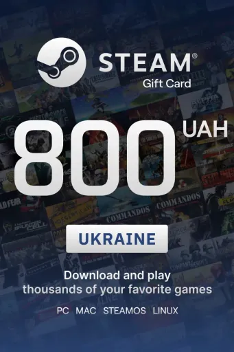 Steam Wallet 800 UAH Gift Card (Ukraine) - Digital Key