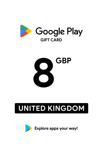 Google Play 8 GBP Gift Card (United Kingdom) - Digital Key