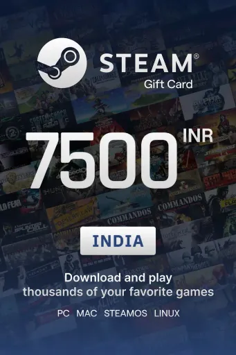 Steam Wallet 7500 INR Gift Card (India) - Digital Key