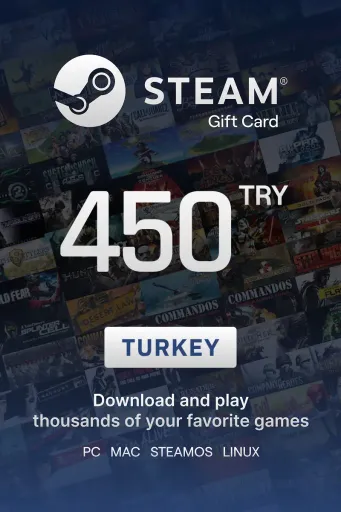 Steam Wallet 450 TRY Gift Card (Turkey) - Digital Key