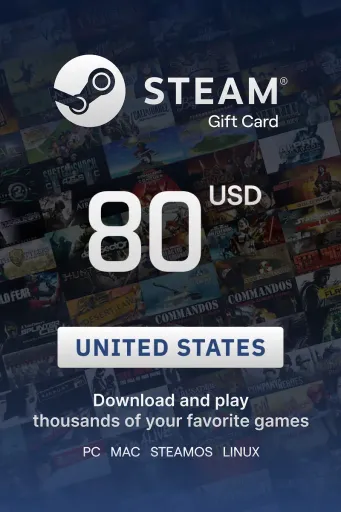 Steam Wallet 80 USD Gift Card (United States) - Digital Key