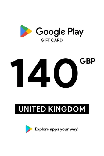 Google Play 140 GBP Gift Card (United Kingdom) - Digital Key