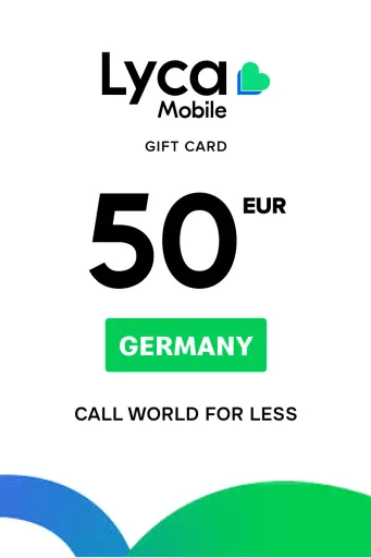 Lycamobile 50 EUR Gift Card (Germany) - Digital Key