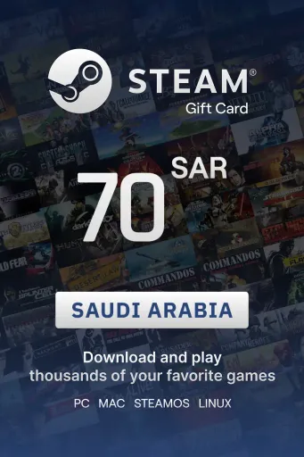 Steam Wallet 70 SAR Gift Card (Saudi Arabia) - Digital Key