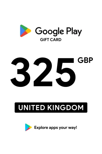 Google Play 325 GBP Gift Card (United Kingdom) - Digital Key