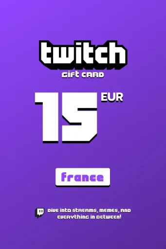 Product Image - Twitch 15 EUR Gift Card (France) - Digital Key