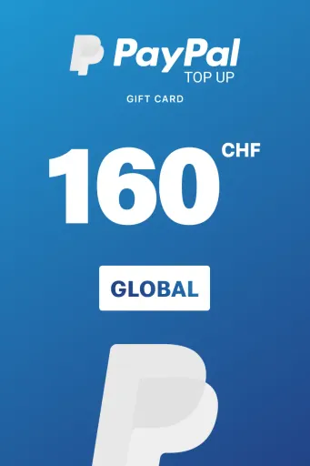 PayPal Instant Top Up 160 CHF Gift Card (Global) - Digital Key