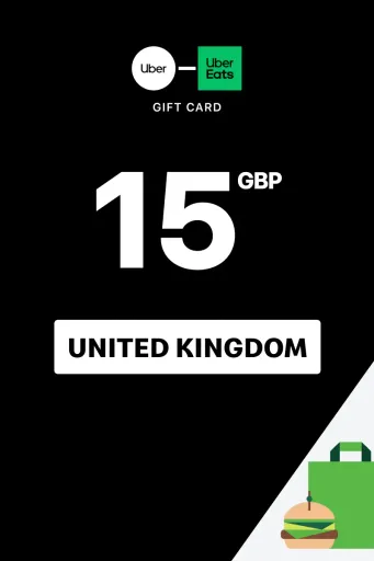 Product Image - Uber & Uber Eats 15 GBP Gift Card (United Kingdom) - Digital Key