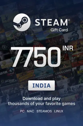 Steam Wallet 7750 INR Gift Card (India) - Digital Key