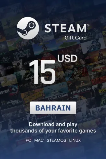 Steam Wallet 15 USD Gift Card (Bahrain) - Digital Key
