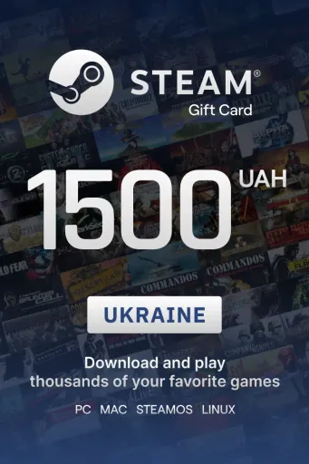 Steam Wallet 1500 UAH Gift Card (Ukraine) - Digital Key