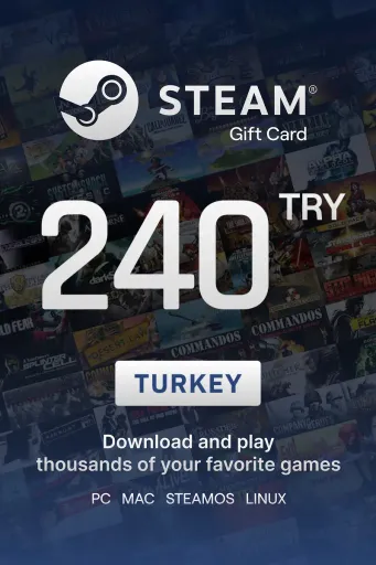 Steam Wallet 240 TRY Gift Card (Turkey) - Digital Key