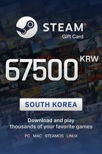 Steam Wallet 67500 KRW Gift Card (South Korea) - Digital key