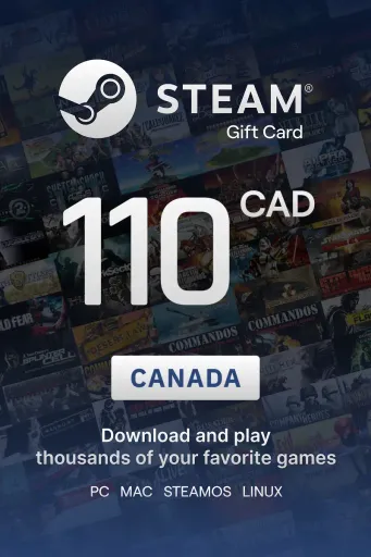 Steam Wallet 110 CAD Gift Card (Canada) - Digital Key