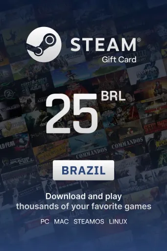 Steam Wallet 25 BRL Gift Card (Brazil) - Digital Key