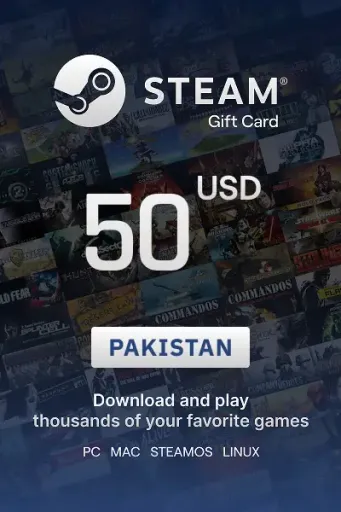 Steam Wallet 50 USD Gift card (Pakistan) - Digital Key