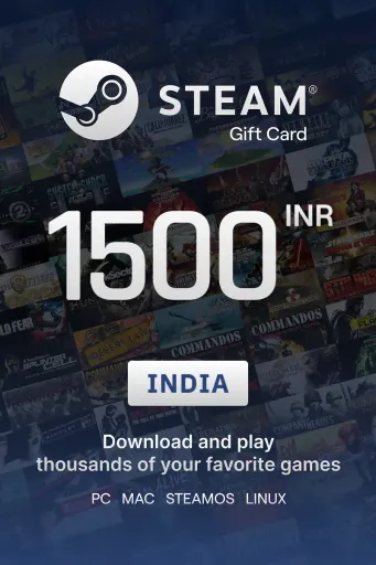 Steam Wallet 1500 INR Gift Card (India) - Digital Key