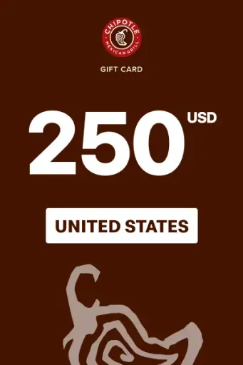 Chipotle 250 USD Gift Card (United States) - Digital Key