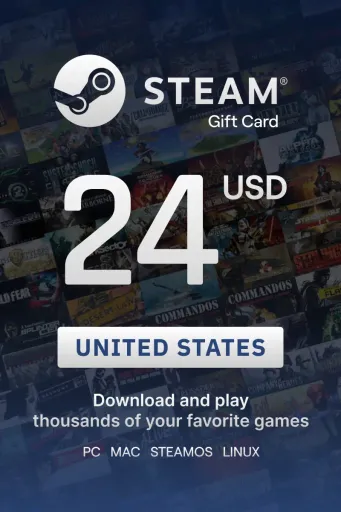 Steam Wallet 24 USD Gift Card (United States) - Digital Key