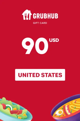 GrubHub 90 USD Gift Card (United States) - Digital Key
