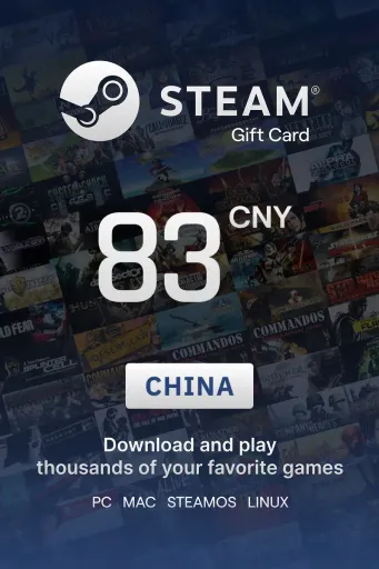 Steam Wallet 83 CNY Gift Card (China) - Digital Key