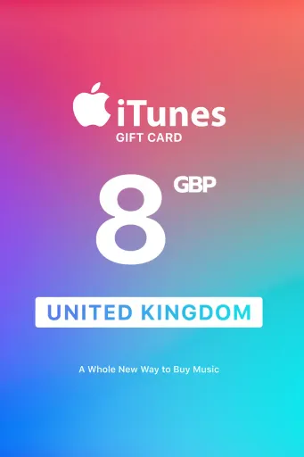 Apple iTunes 8 GBP Gift Card (United Kingdom) - Digital Key
